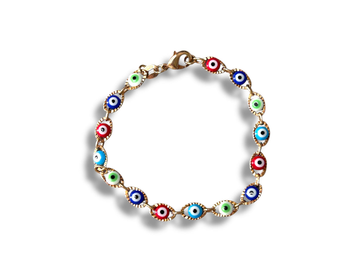 Green Vision Bracelet – Multicolor Evil Eye Armor