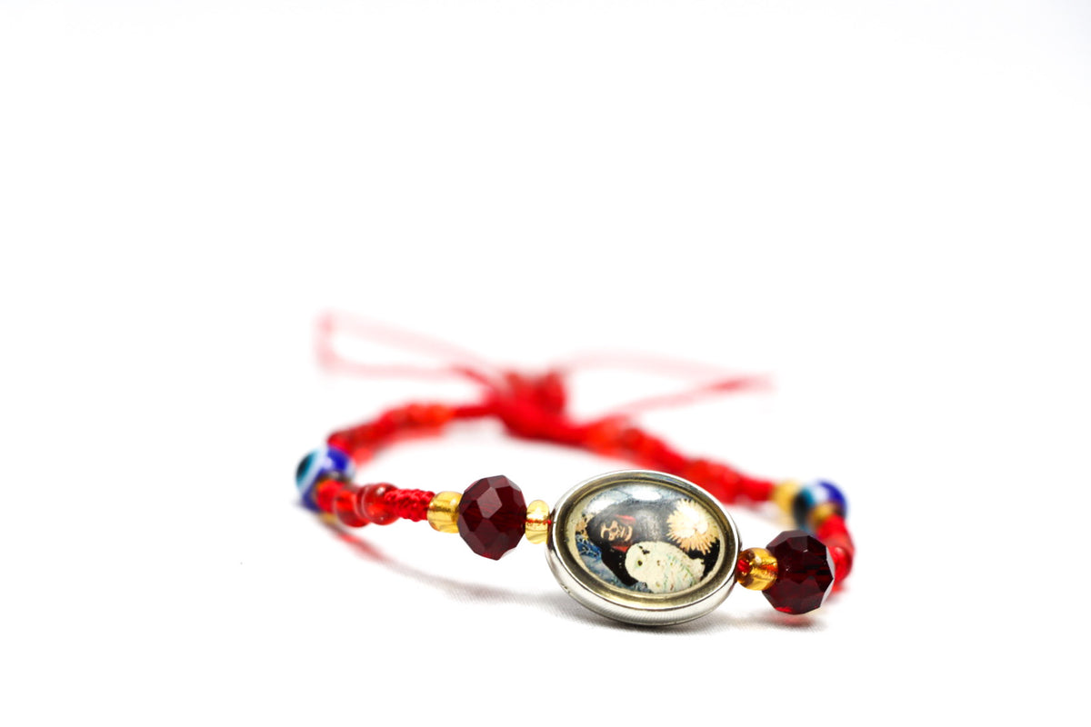 Red Santa Muerte Evil Eye