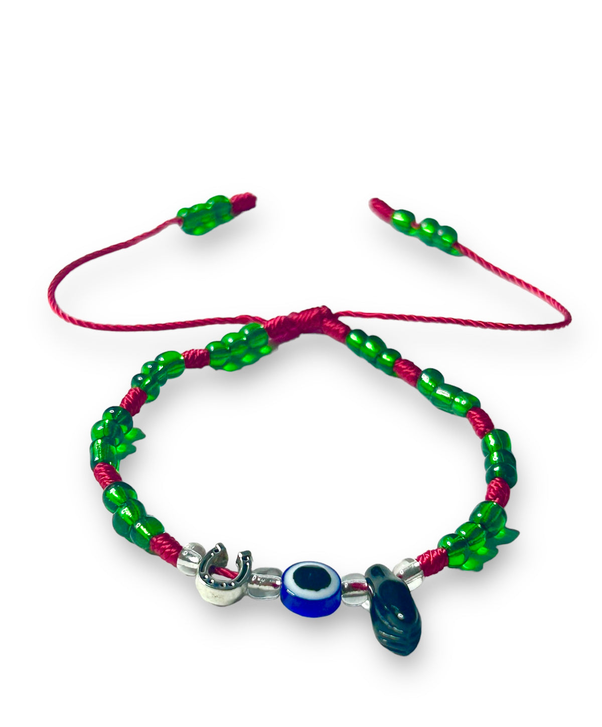 Green & Red Horseshoe Luck Nazar