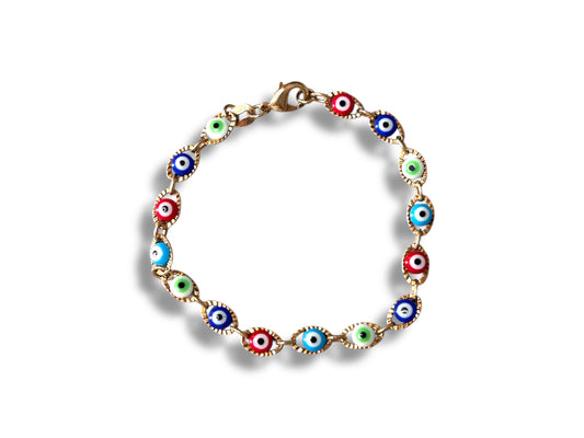 Green Vision Bracelet – Multicolor Evil Eye Armor