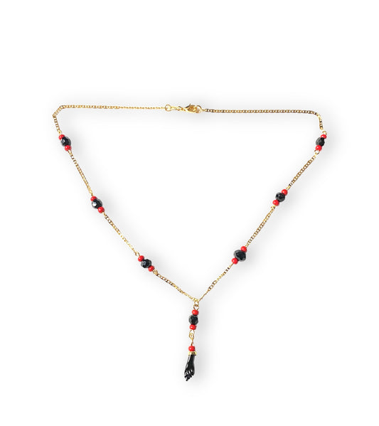 Azabache Gold Filled Necklace Protection
