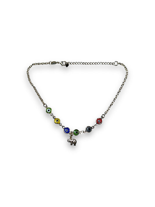 Elephant Evil Eye Anklet
