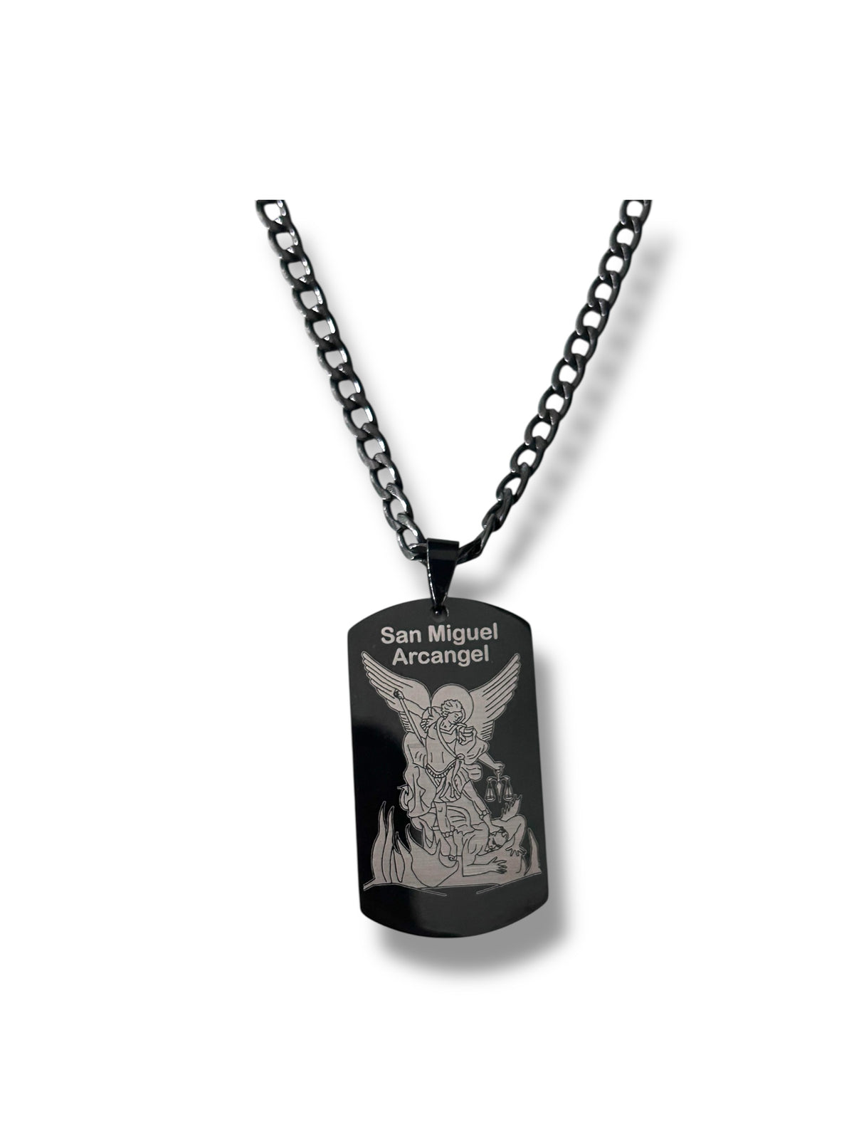 Black Metallic steel Saint Michael