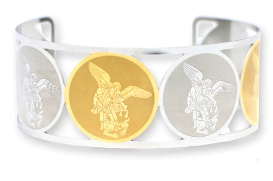 Stainless Steel Saint Michael Archangel Bracelet