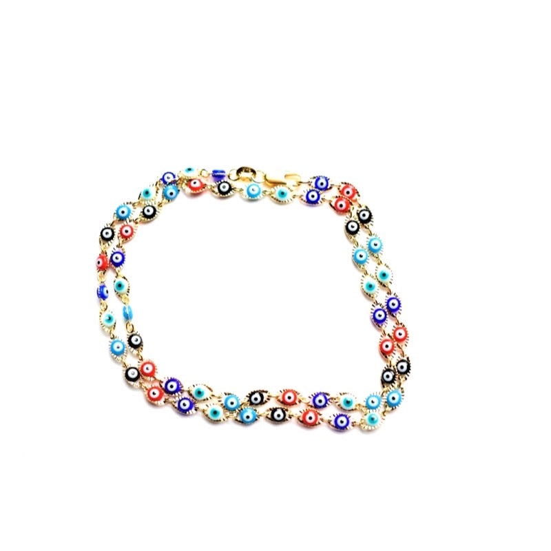 Multi Colored Evil Eye Necklace